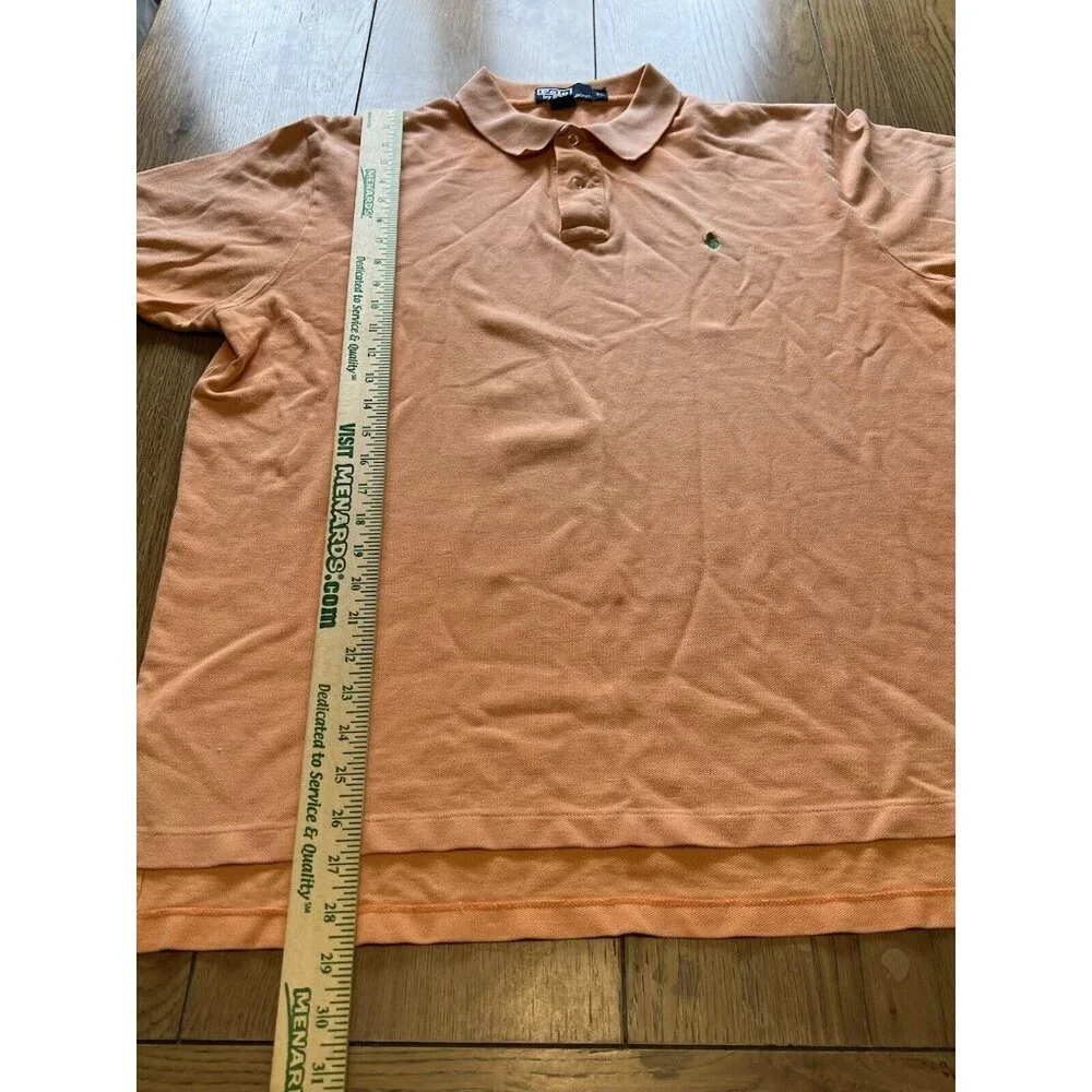 Polo Ralph Lauren Orange Short Sleeve Polo Shirt Size XL Golf Men Preppy‎ Career